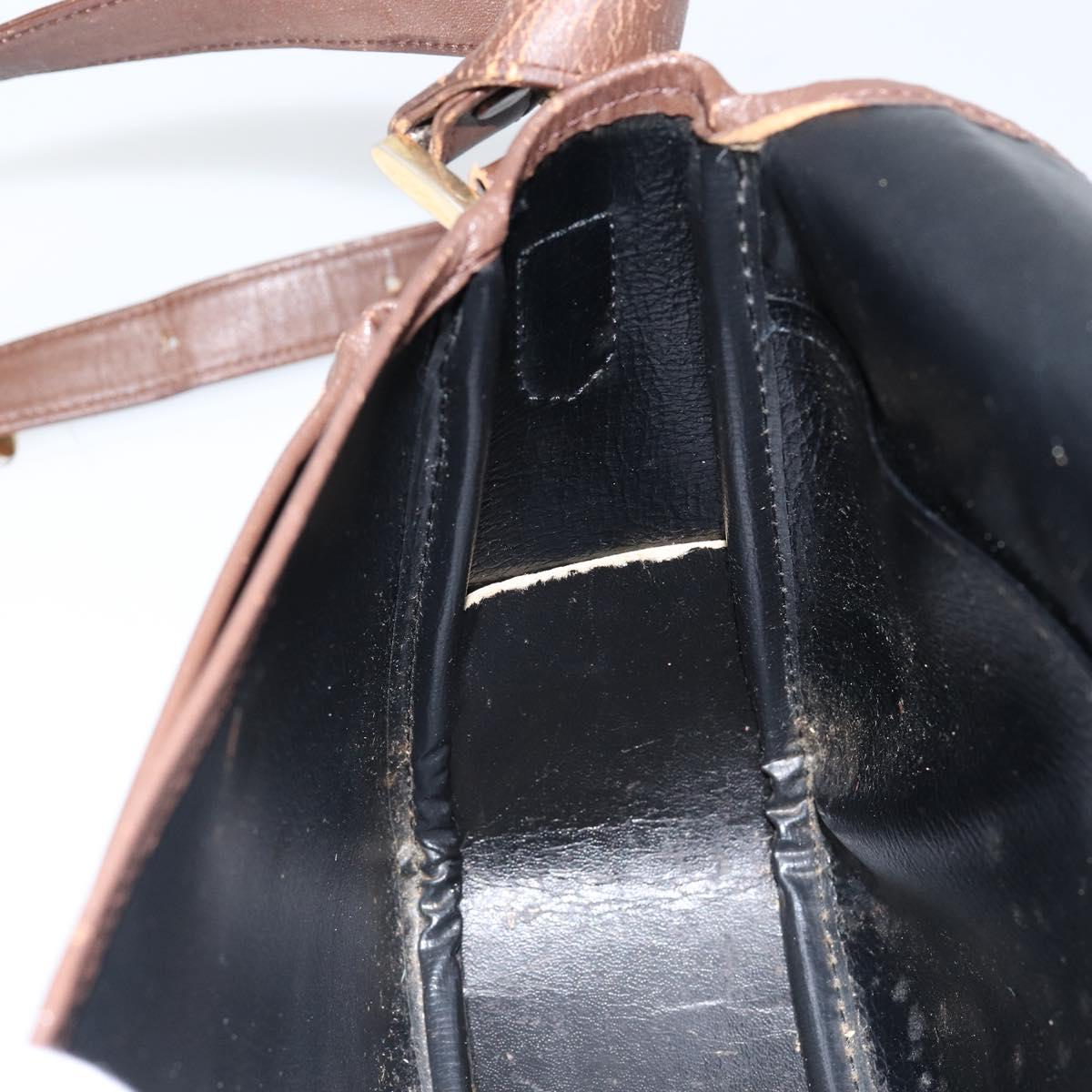 Burberrys Nova Check Shoulder Bag Canvas Beige Gold Auth bs29388