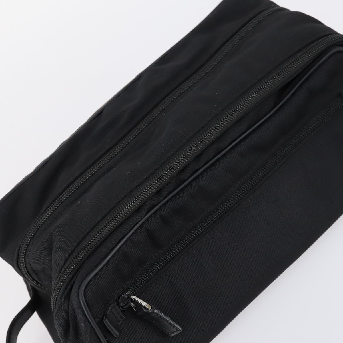 GUCCI Bamboo Jackie Shoulder Bag Nylon 6Set Black Auth bs29393