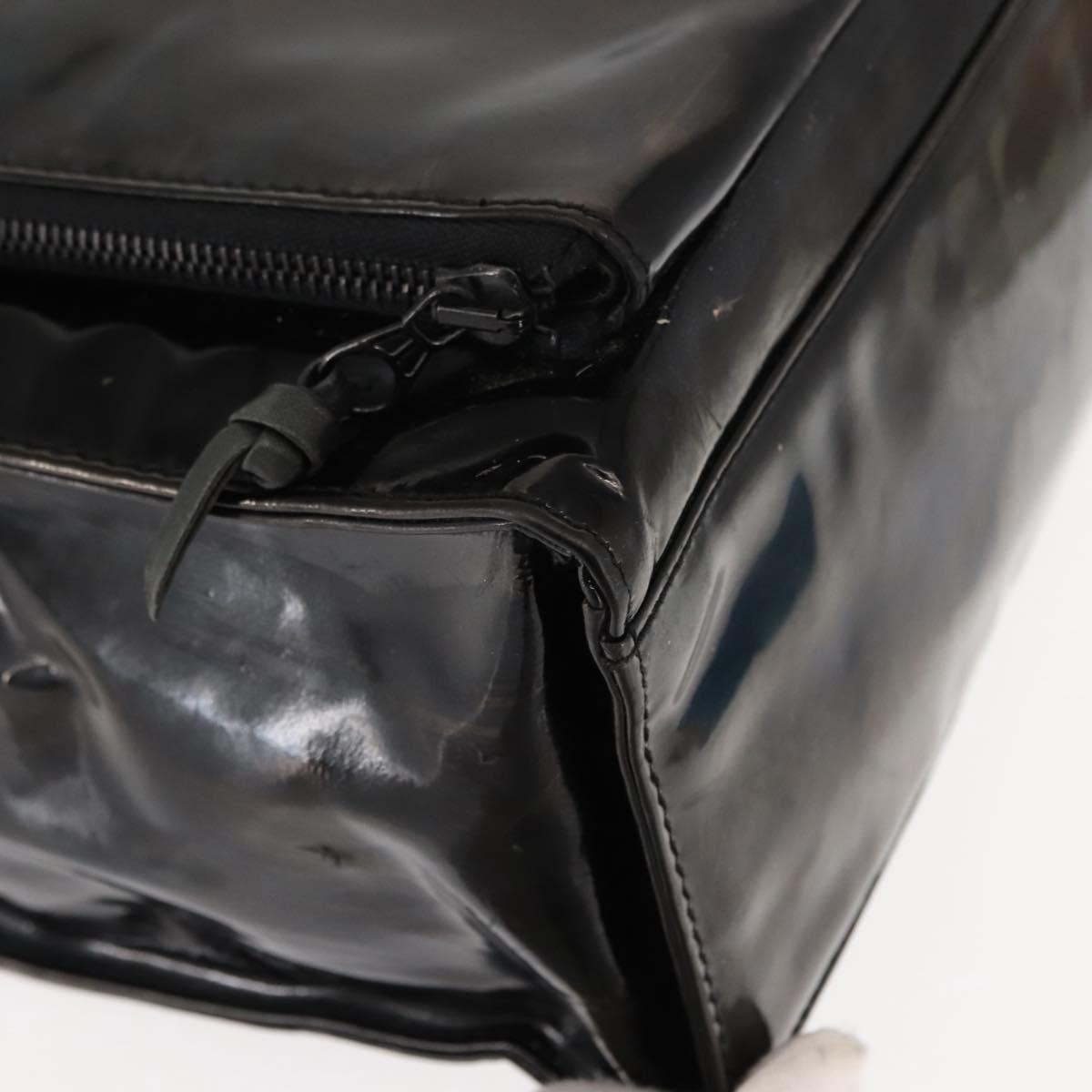 CHANEL Tote Bag Patent leather Black CC Auth bs29402