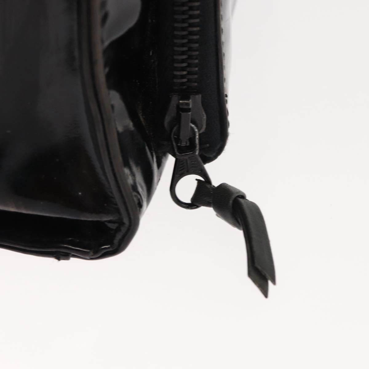 CHANEL Tote Bag Patent leather Black CC Auth bs29402