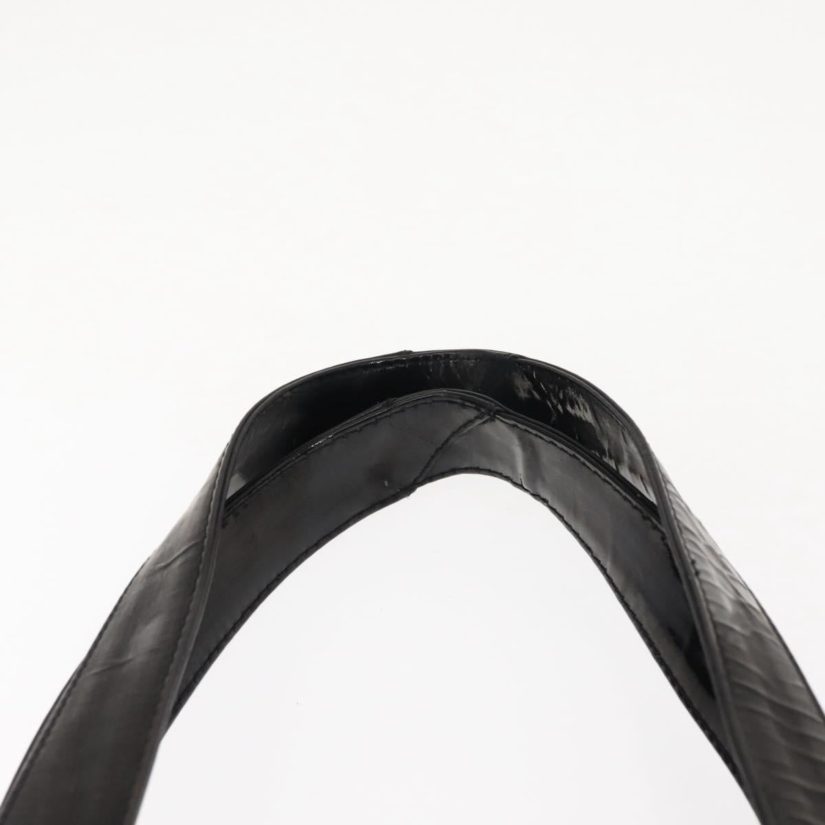 CHANEL Tote Bag Patent leather Black CC Auth bs29402