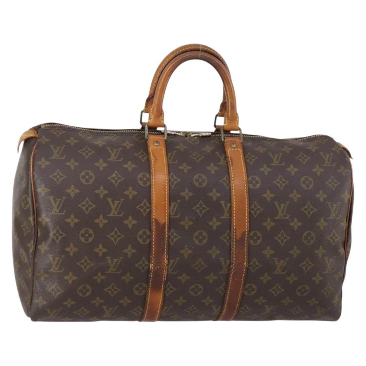 LOUIS VUITTON Monogram Keepall 45 Boston Bag M41428 LV Auth bs29404