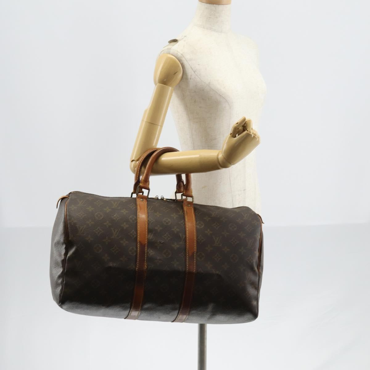 LOUIS VUITTON Monogram Keepall 45 Boston Bag M41428 LV Auth bs29404