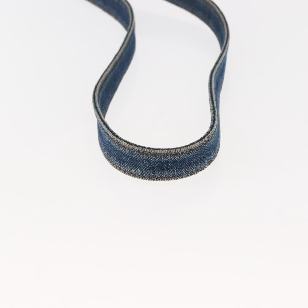 CHANEL COCO Mark vanity Hand Bag Denim 2way Blue CC Auth bs29416