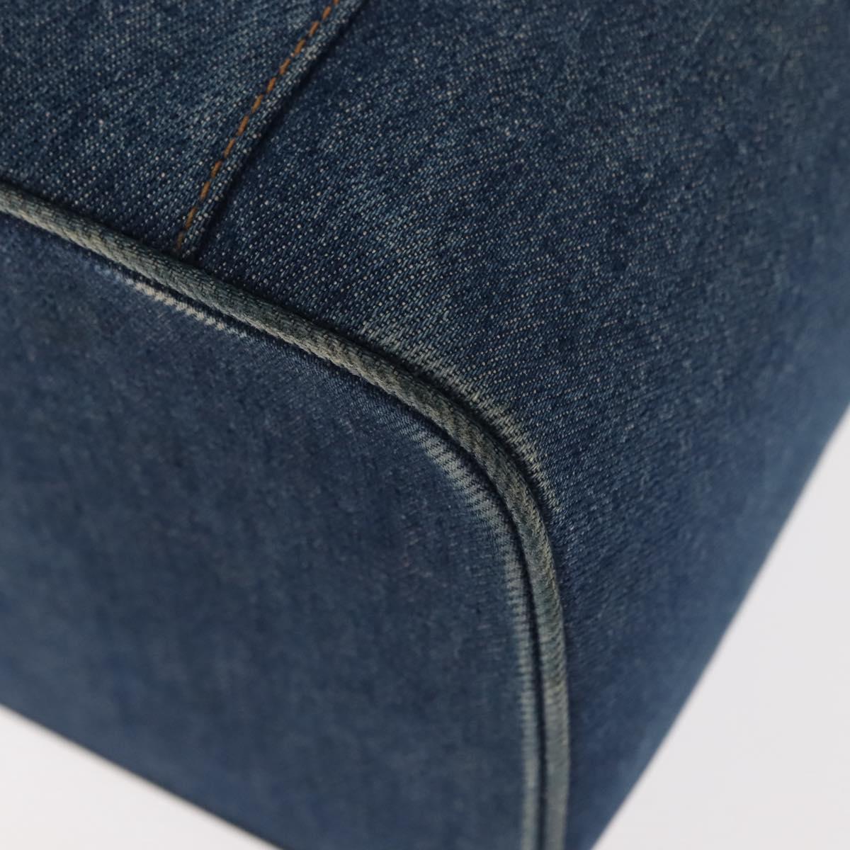 CHANEL COCO Mark vanity Hand Bag Denim 2way Blue CC Auth bs29416