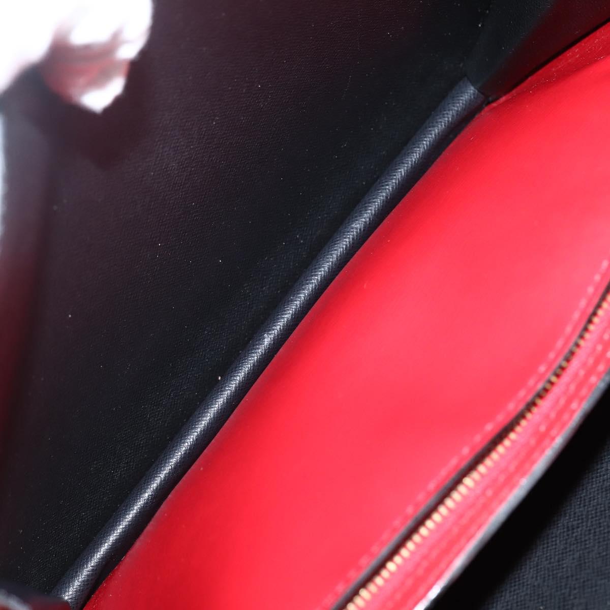 LOUIS VUITTON Epi Bicolor Varenne Hand Bag Black Red M52387 LV Auth bs29417