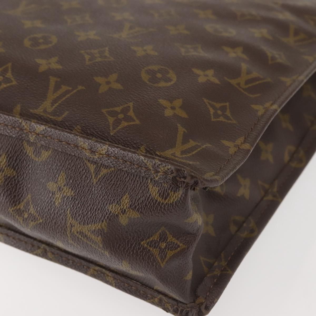 LOUIS VUITTON Monogram Sac Plat Hand Bag Vintage M51140 LV Auth bs29434