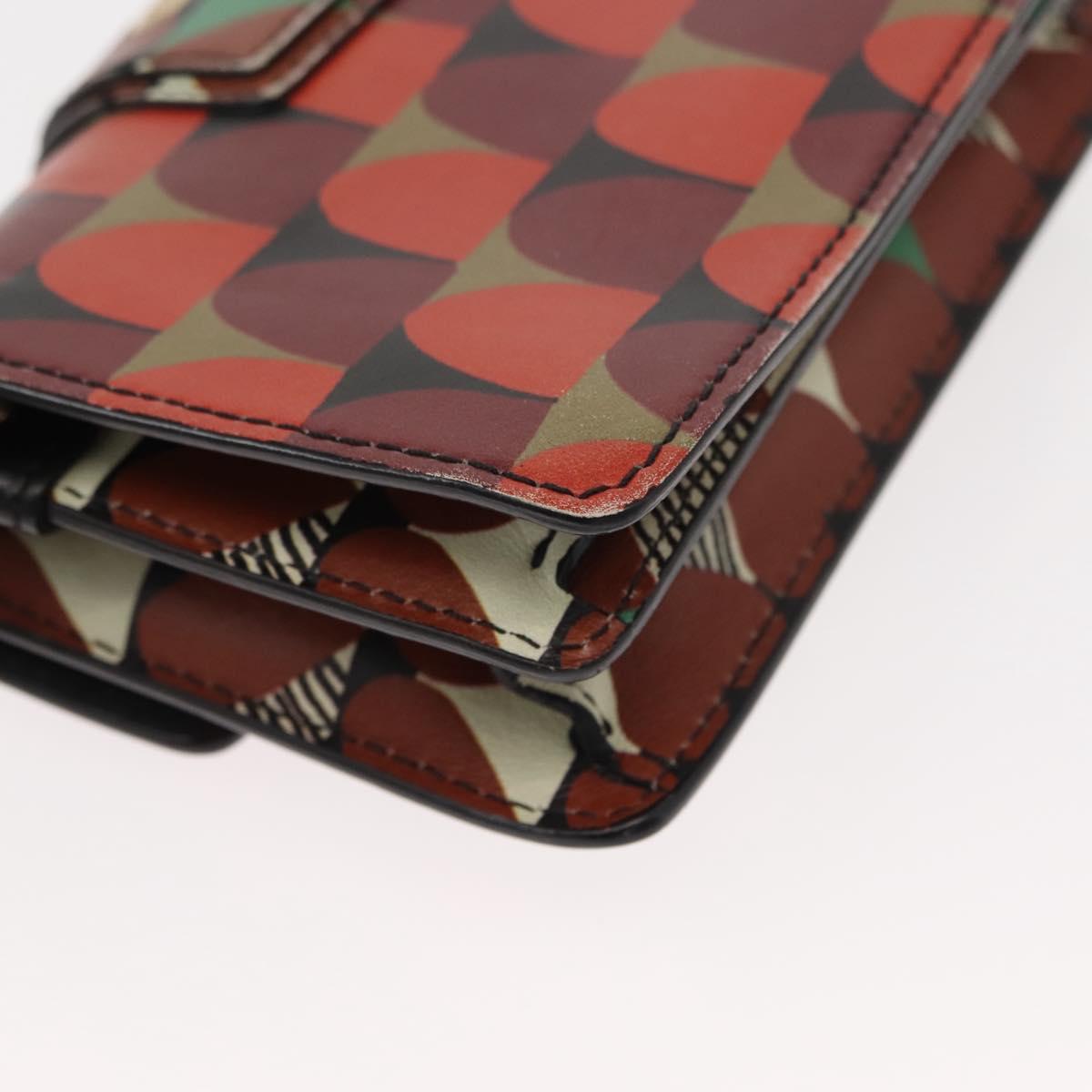 RED VALENTINO Shoulder Bag Leather Multicolor Gold Auth bs29441