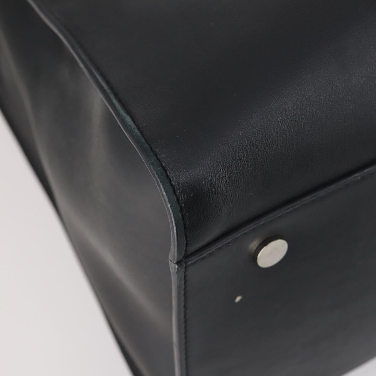 BALENCIAGA Tote Bag Leather Black Auth bs29442