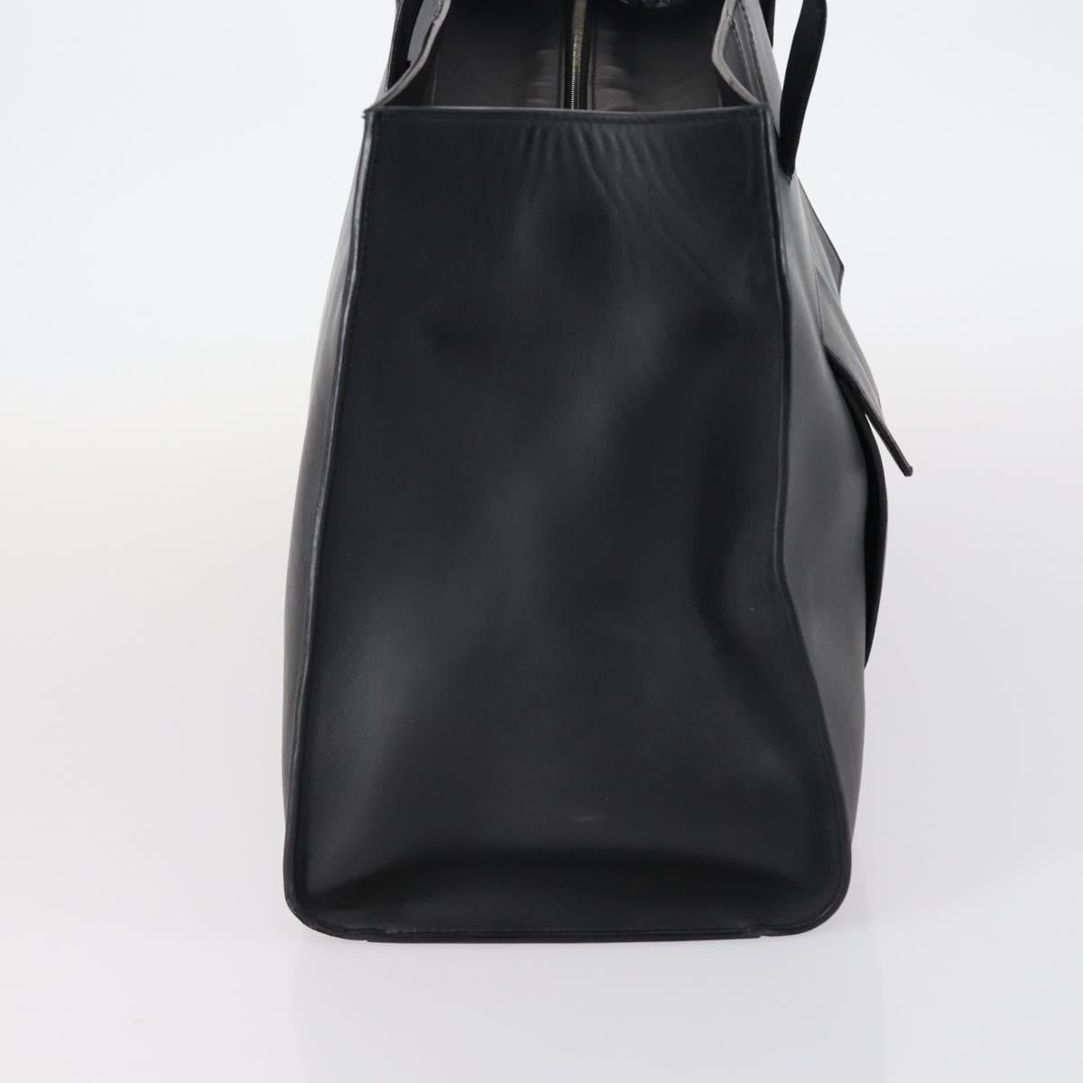 BALENCIAGA Tote Bag Leather Black Auth bs29442