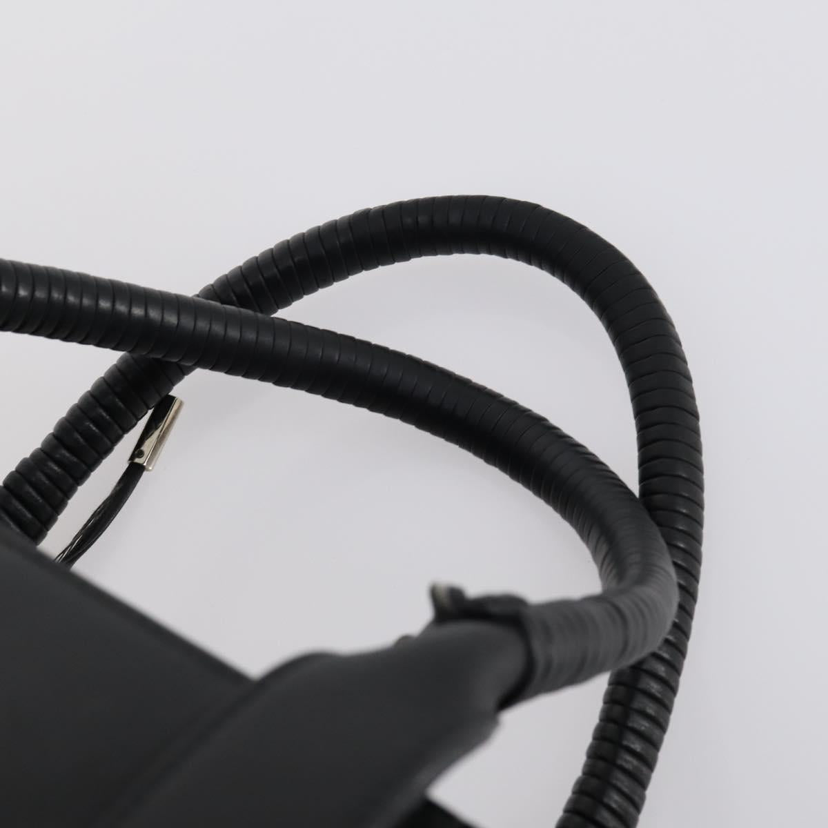 BALENCIAGA Tote Bag Leather Black Auth bs29442