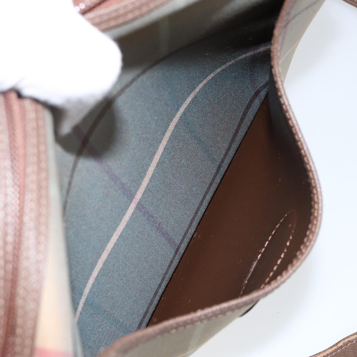 Burberrys Nova Check Shoulder Bag Canvas Beige Gold Auth bs29445