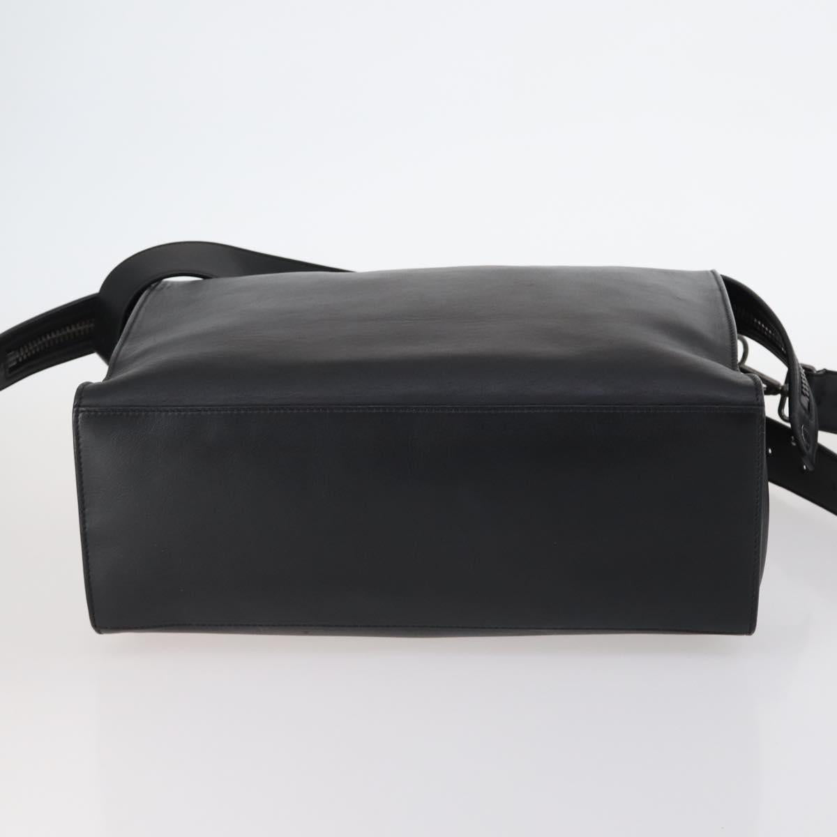 FENDI Hand Bag Leather 2way Black Auth bs29449