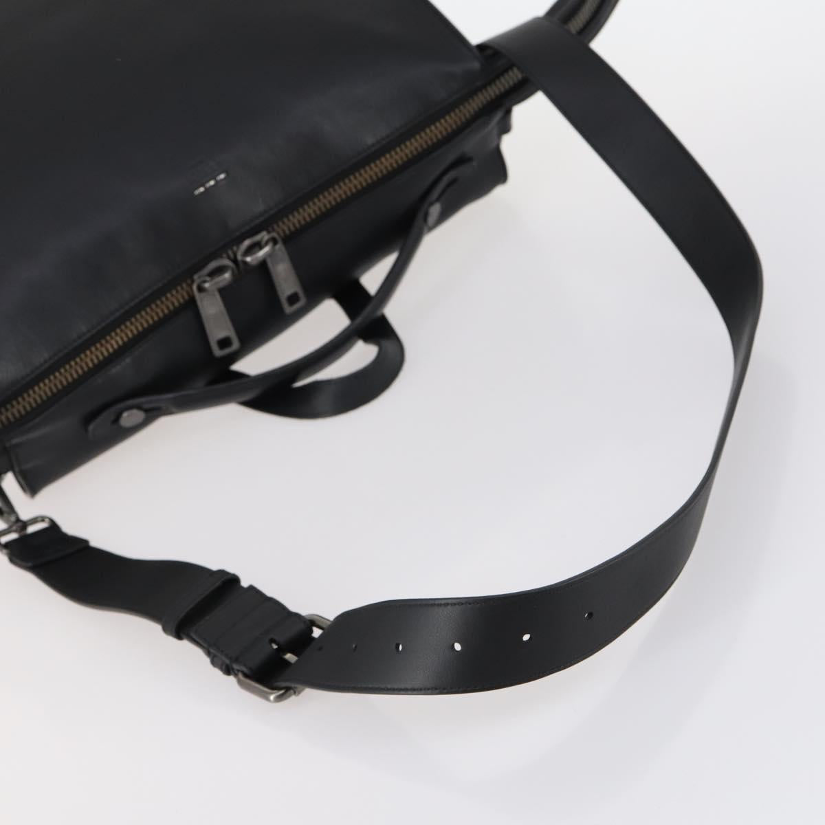 FENDI Hand Bag Leather 2way Black Auth bs29449