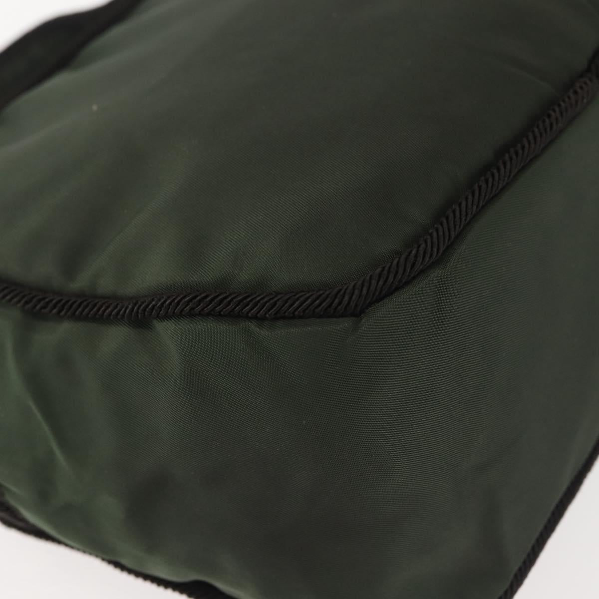 PRADA Hand Bag Nylon Khaki Auth bs29457
