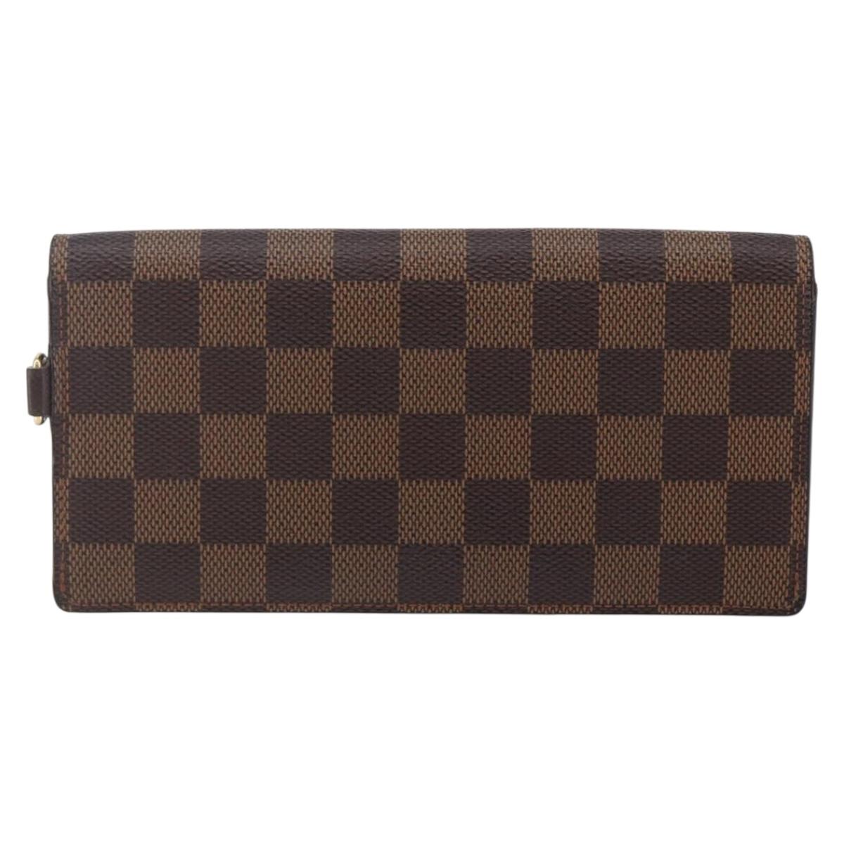 LOUIS VUITTON Damier Ebene Portefeuille Accordion Wallet N60002 LV Auth bs29475