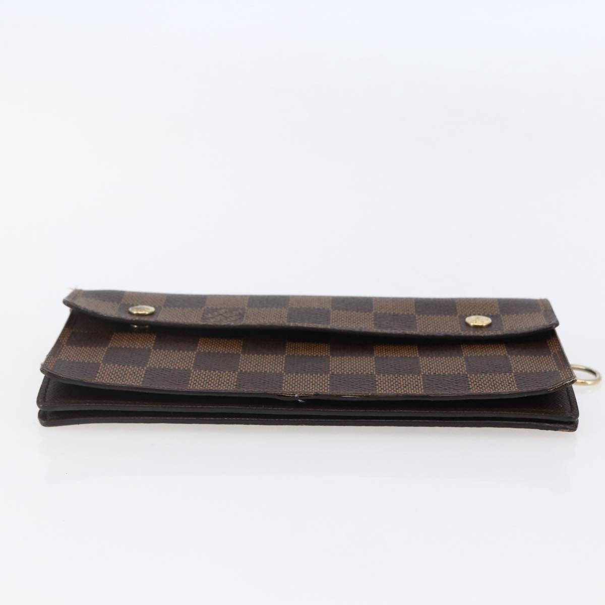 LOUIS VUITTON Damier Ebene Portefeuille Accordion Wallet N60002 LV Auth bs29475
