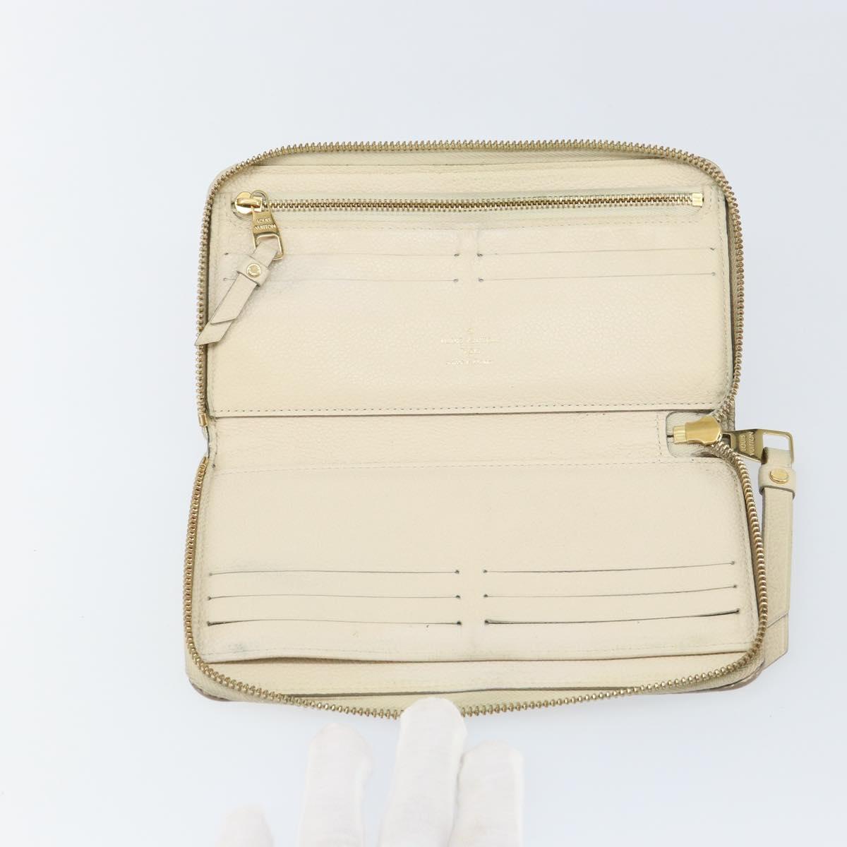 LOUIS VUITTON Empreinte Portefeuille Secret Ron Wallet White M93437 Auth bs29476