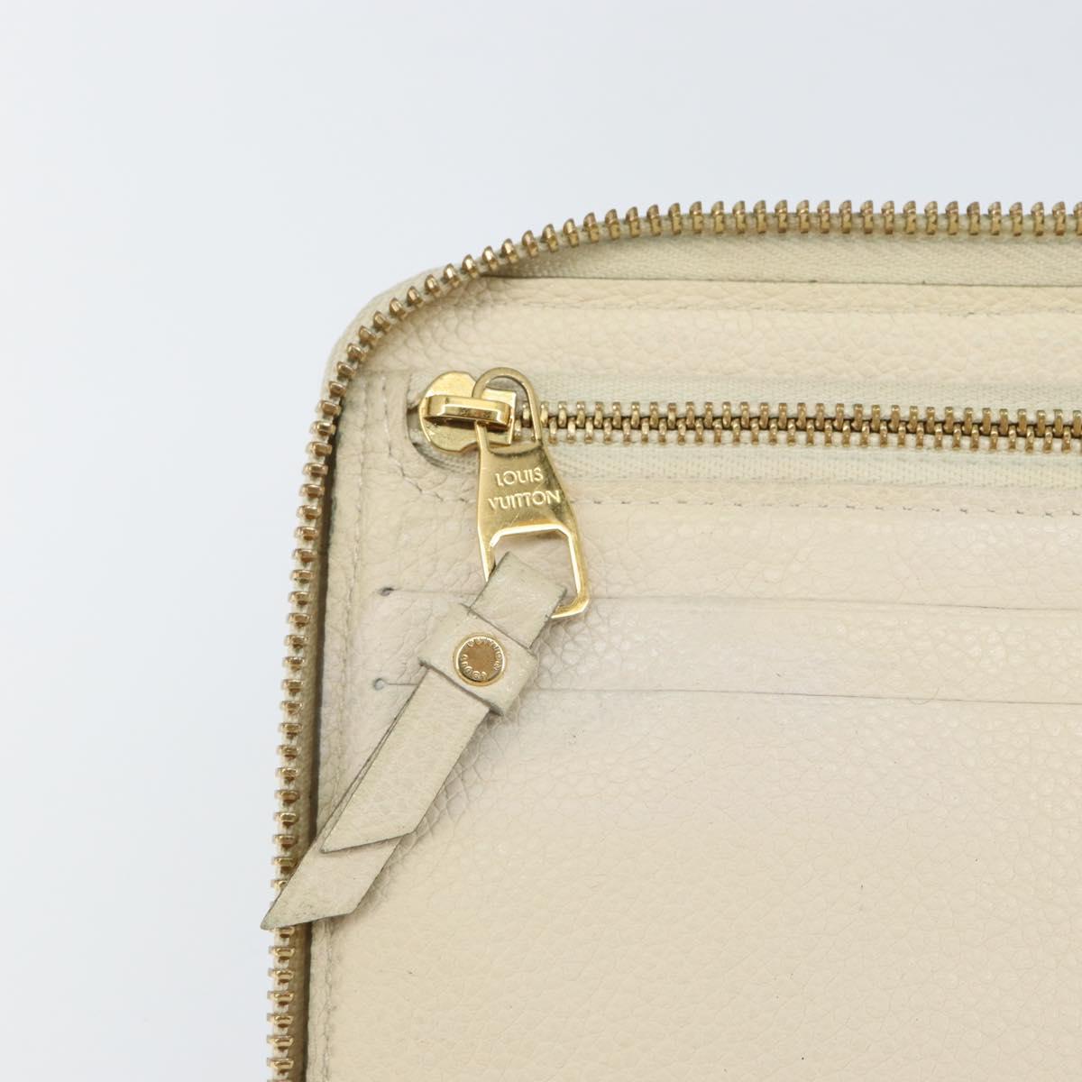 LOUIS VUITTON Empreinte Portefeuille Secret Ron Wallet White M93437 Auth bs29476