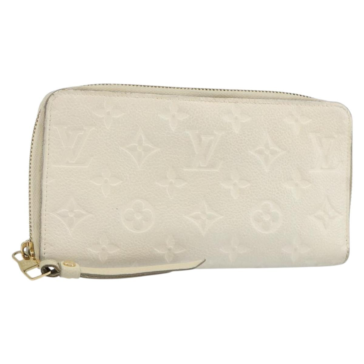LOUIS VUITTON Empreinte Portefeuille Secret Ron Wallet White M93437 Auth bs29476