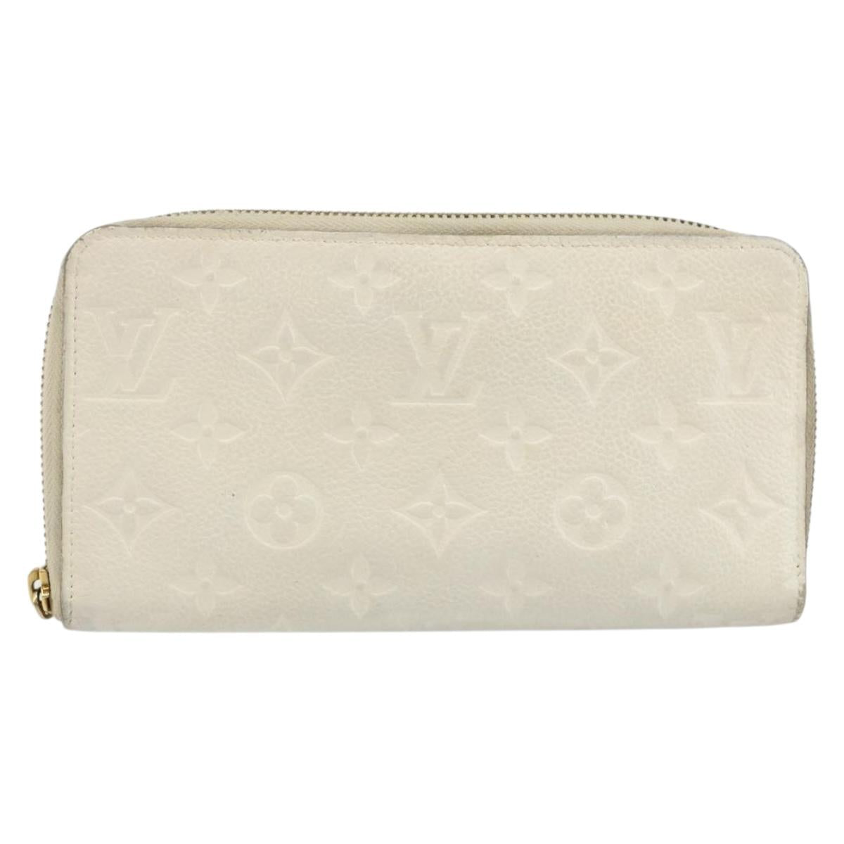 LOUIS VUITTON Empreinte Portefeuille Secret Ron Wallet White M93437 Auth bs29476