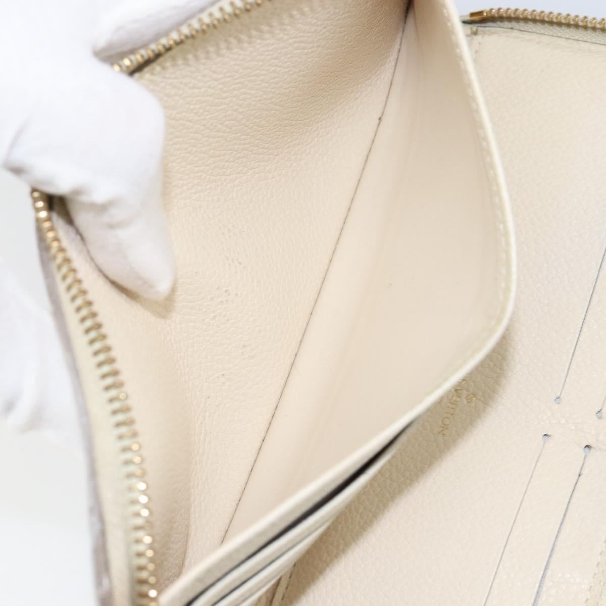 LOUIS VUITTON Empreinte Portefeuille Secret Ron Wallet White M93437 Auth bs29476