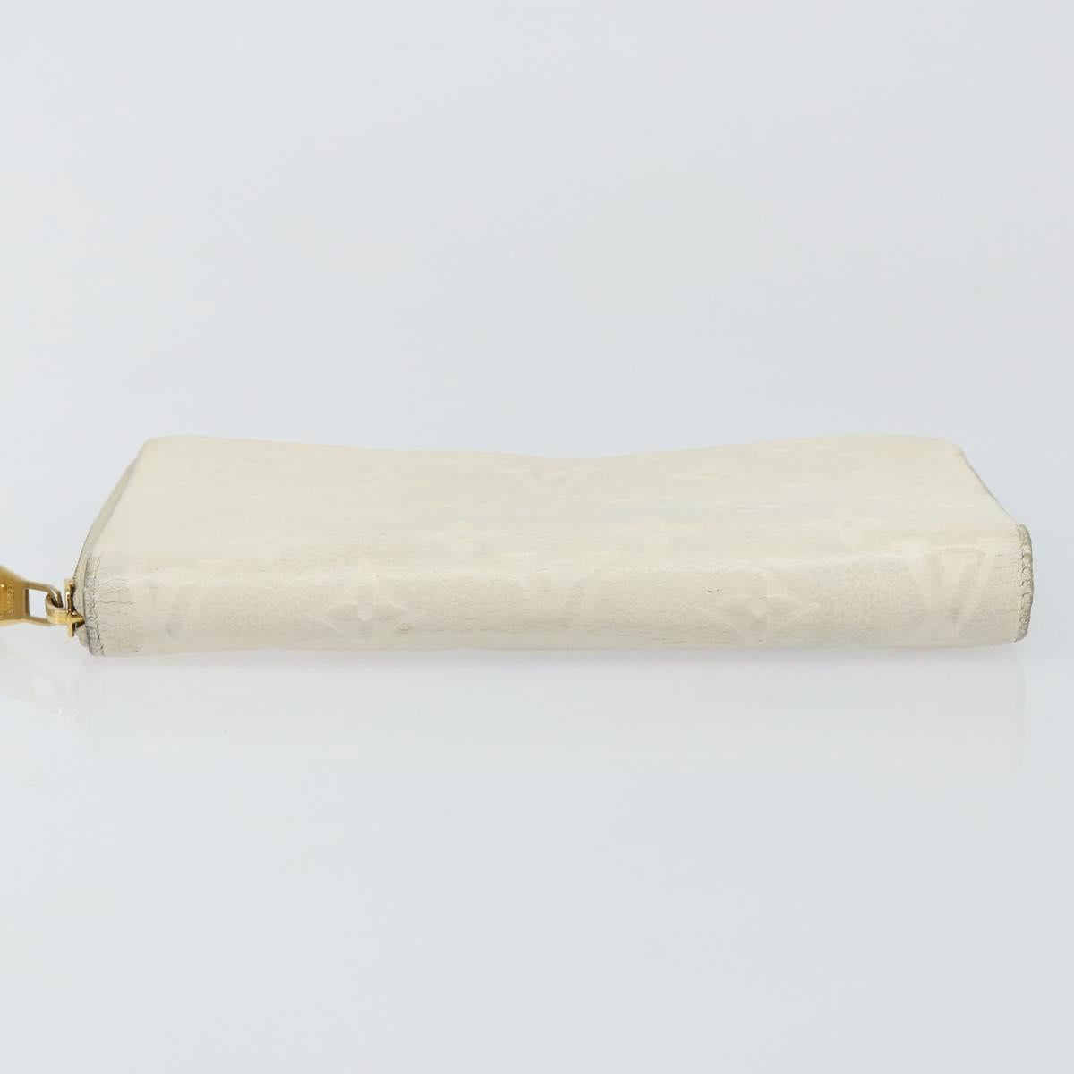 LOUIS VUITTON Empreinte Portefeuille Secret Ron Wallet White M93437 Auth bs29476