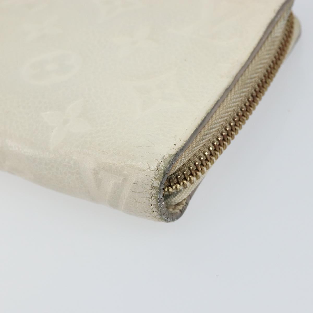 LOUIS VUITTON Empreinte Portefeuille Secret Ron Wallet White M93437 Auth bs29476