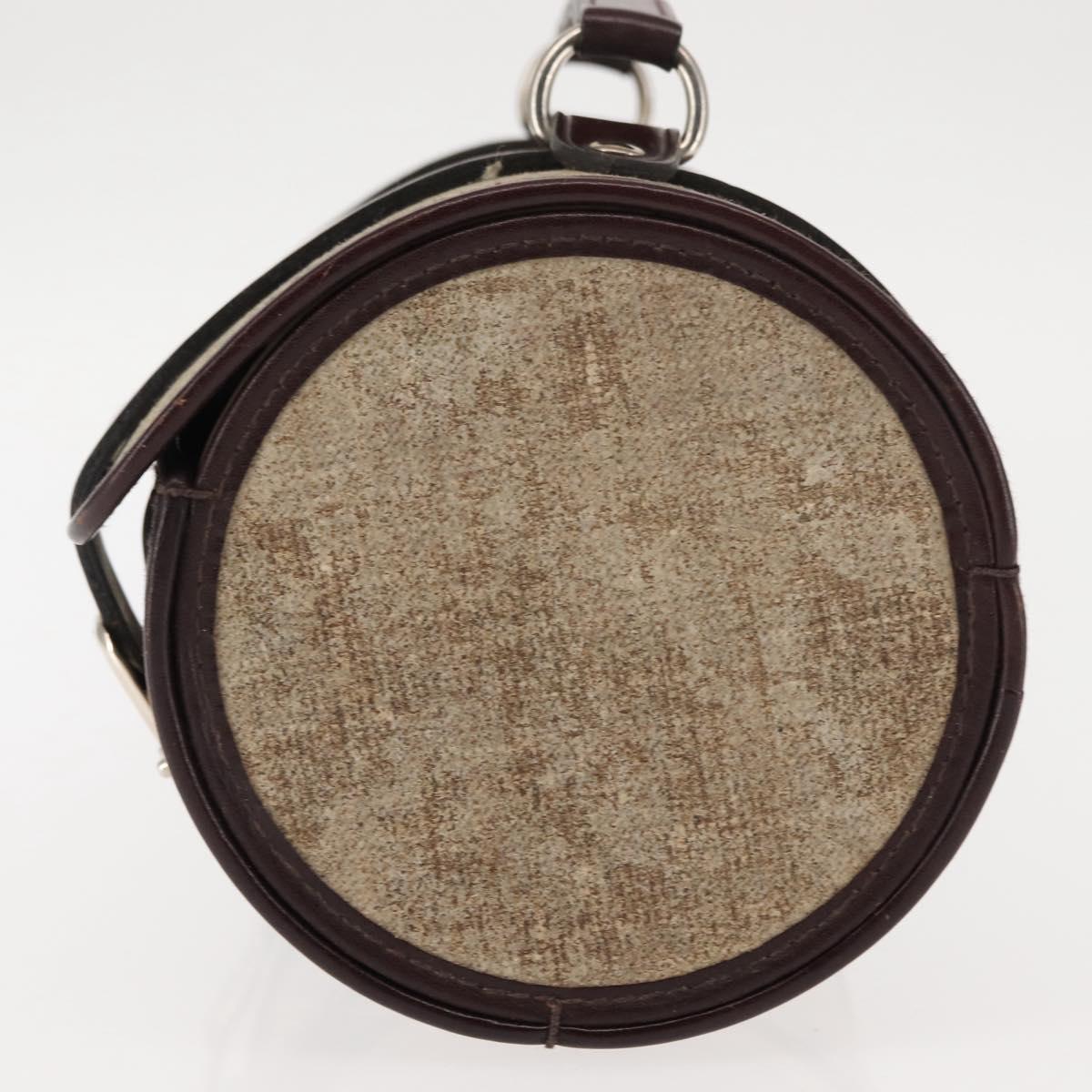 CHANEL Hand Bag Coated Canvas Beige Silver CC Auth bs29479