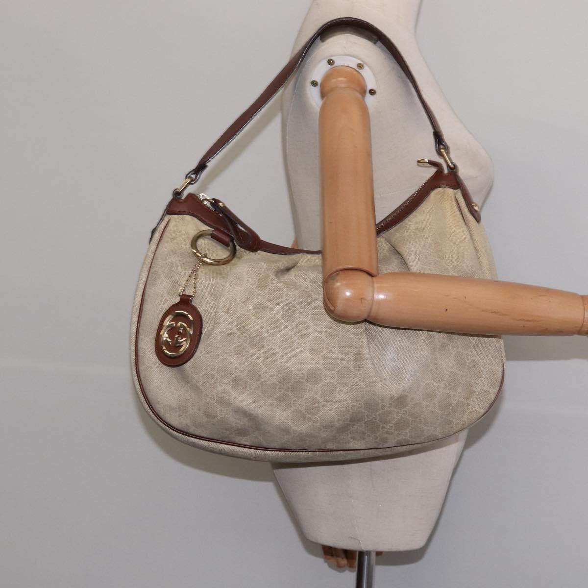 GUCCI Sukey GG Canvas Shoulder Bag Beige Gold 232955 Auth bs29486