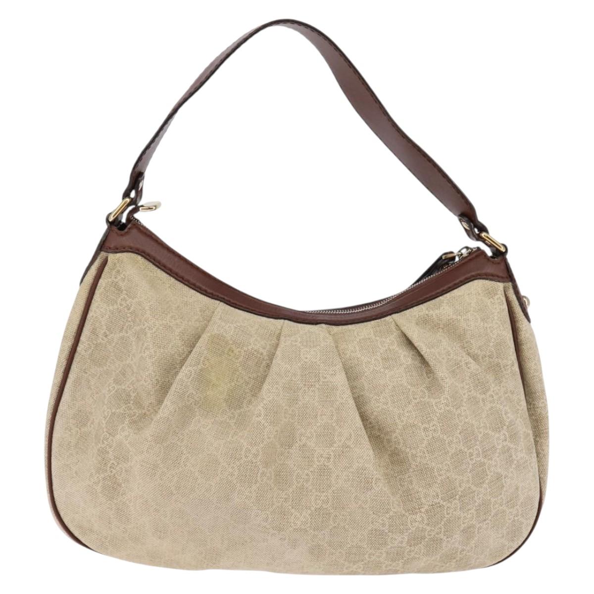 GUCCI Sukey GG Canvas Shoulder Bag Beige Gold 232955 Auth bs29486