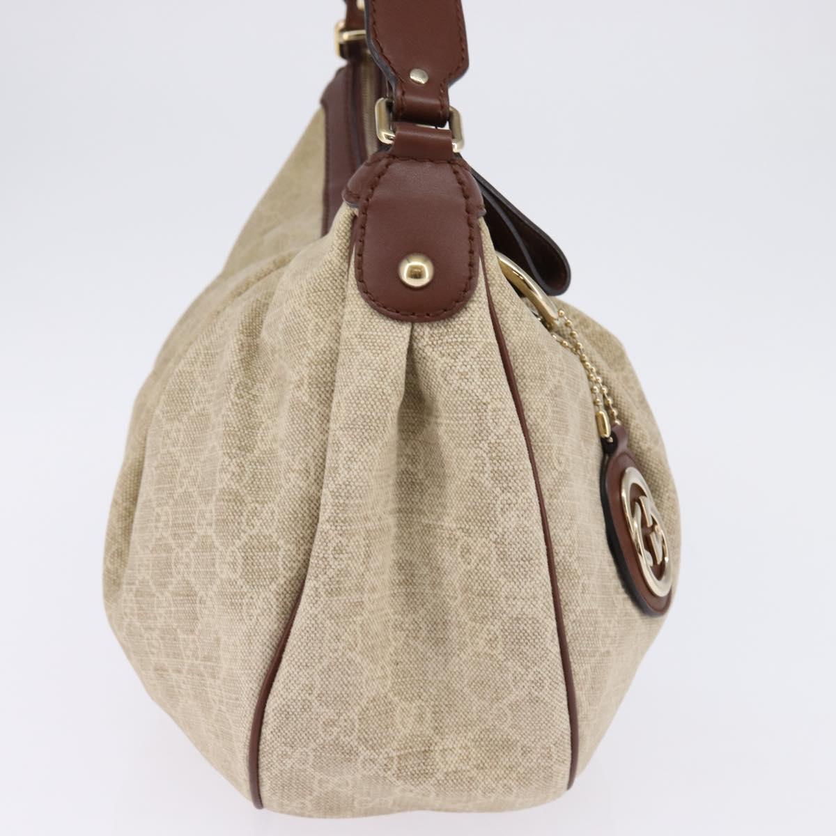 GUCCI Sukey GG Canvas Shoulder Bag Beige Gold 232955 Auth bs29486