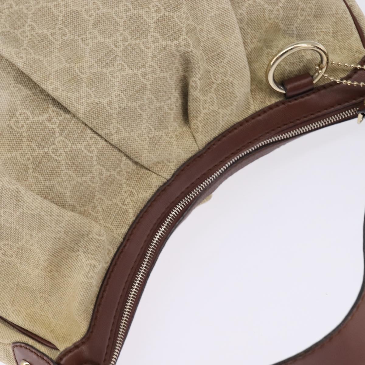 GUCCI Sukey GG Canvas Shoulder Bag Beige Gold 232955 Auth bs29486