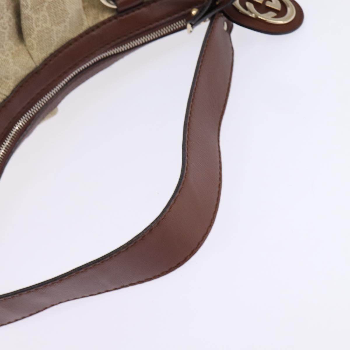 GUCCI Sukey GG Canvas Shoulder Bag Beige Gold 232955 Auth bs29486