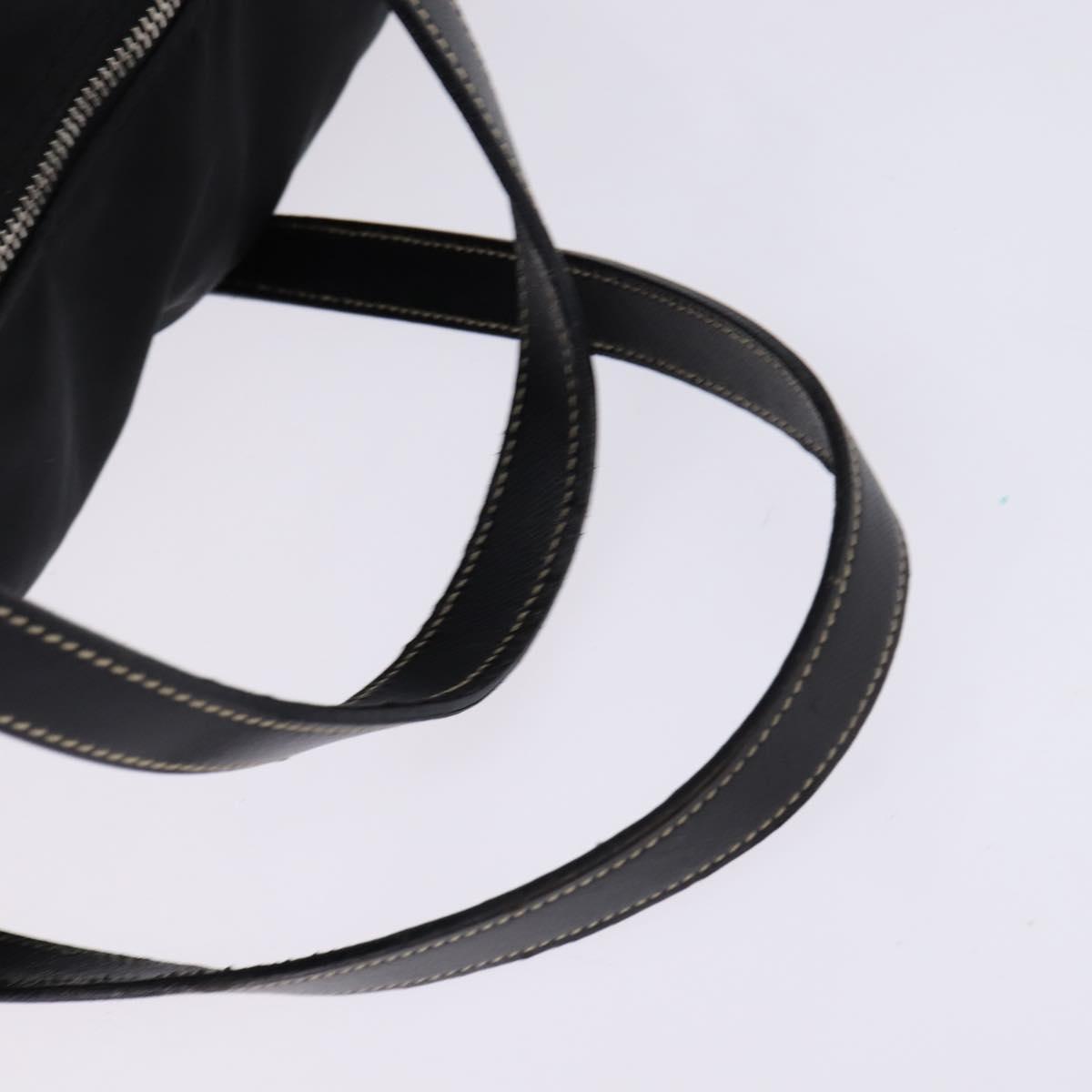 PRADA Boston Bag Nylon Black Silver Auth bs29500