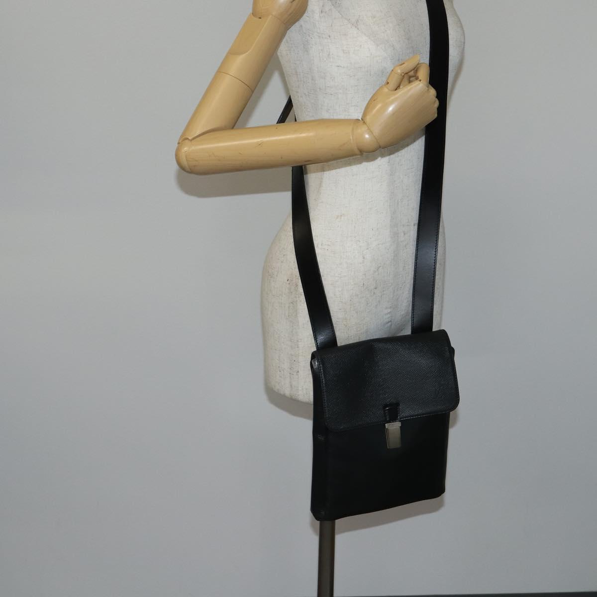 LOUIS VUITTON Taiga Saratov PM Shoulder Bag Ardoise M30892 LV Auth bs29502