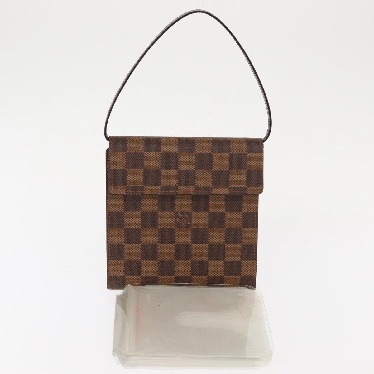 LOUIS VUITTON Damier Ebene CD Holder Pouch N62935 LV Auth bs29503
