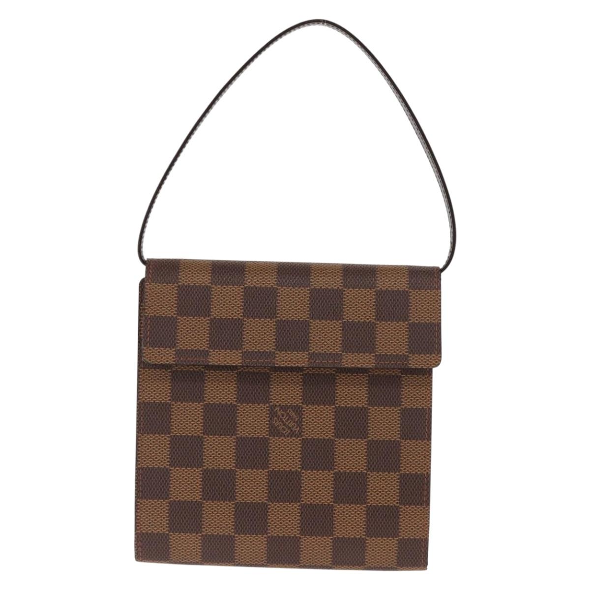 LOUIS VUITTON Damier Ebene CD Holder Pouch N62935 LV Auth bs29503