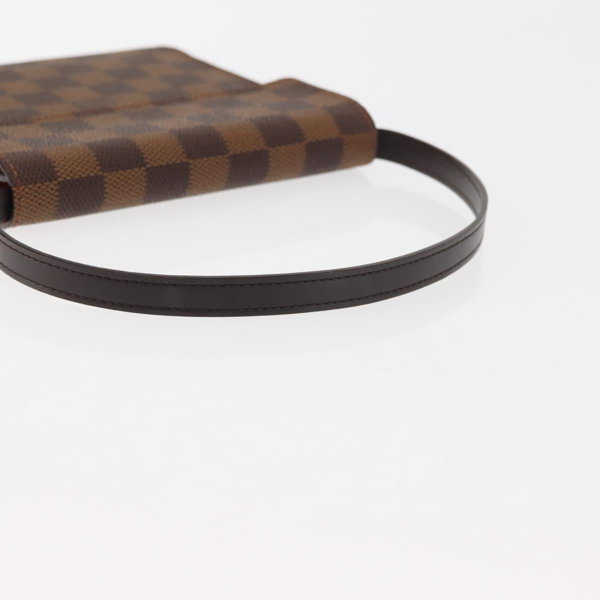 LOUIS VUITTON Damier Ebene CD Holder Pouch N62935 LV Auth bs29503