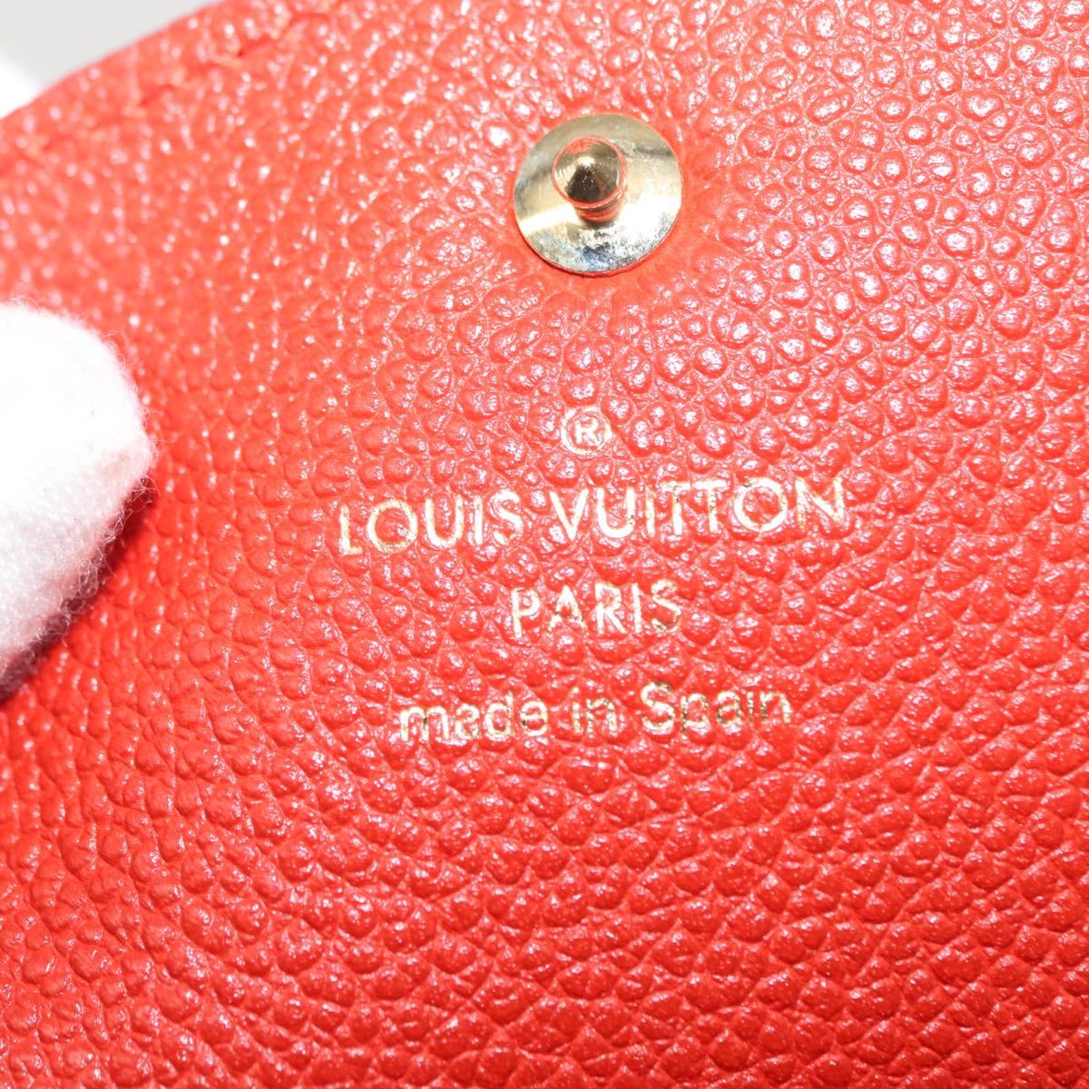 LOUIS VUITTON Monogram Empreinte Portefeuille Curieuse Red M60300 Auth bs29504