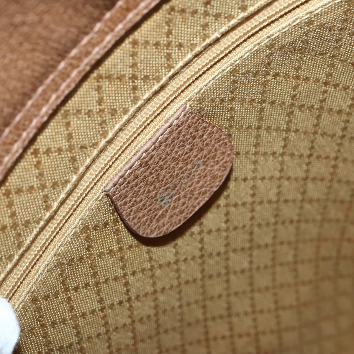 GUCCI Bamboo Hand Bag Suede Brown Gold 002 2855 0322 0 Auth bs29507