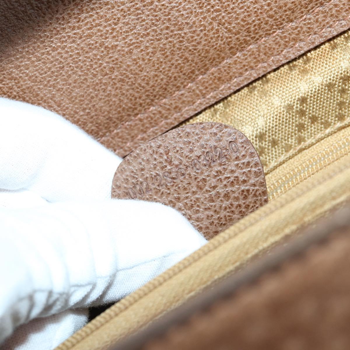 GUCCI Bamboo Hand Bag Suede Brown Gold 002 2855 0322 0 Auth bs29507