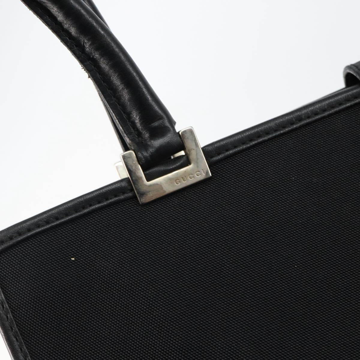 GUCCI Jackie Shoulder Bag Nylon Black Silver 002 1073 3444 Auth bs29509