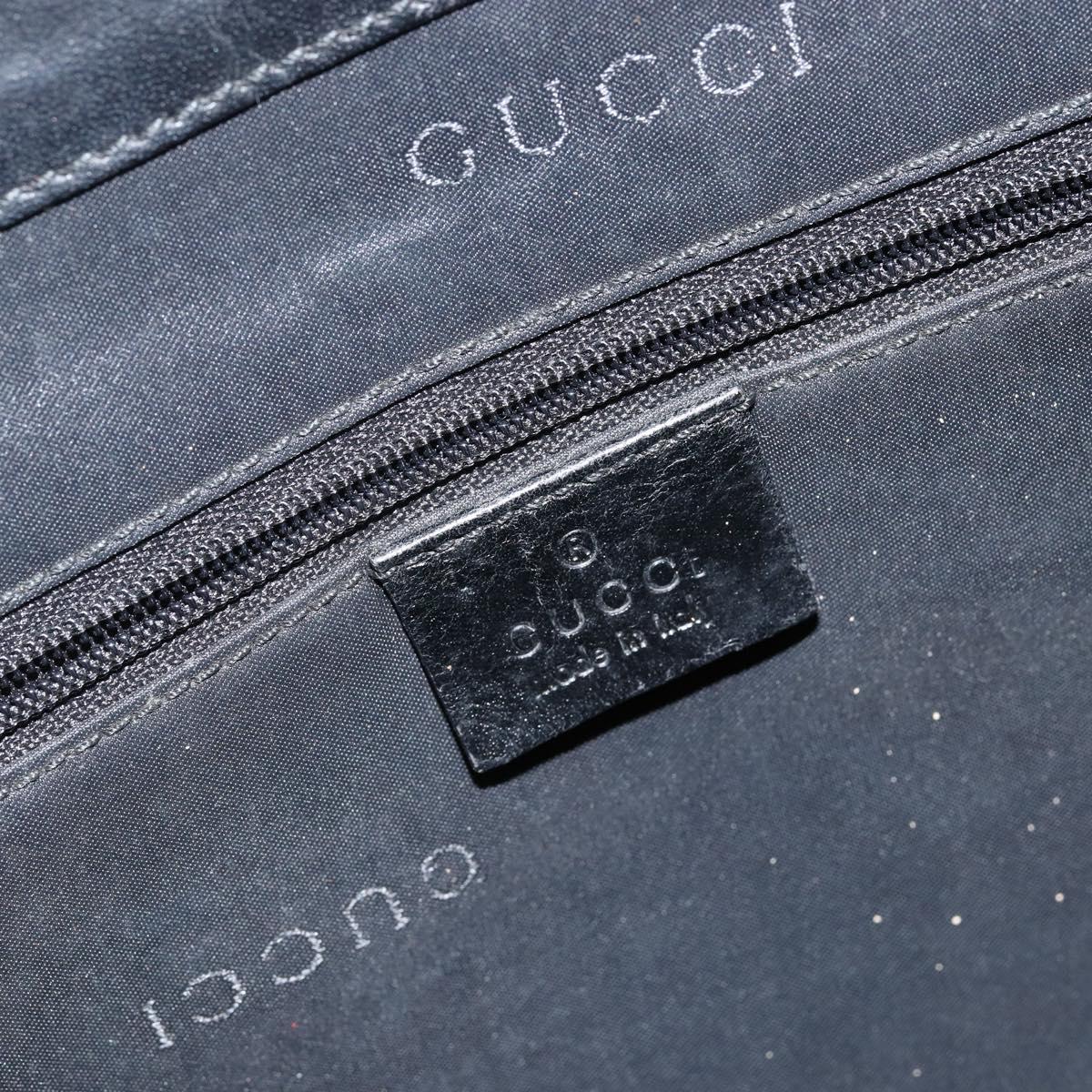 GUCCI Jackie Shoulder Bag Nylon Black Silver 002 1073 3444 Auth bs29509