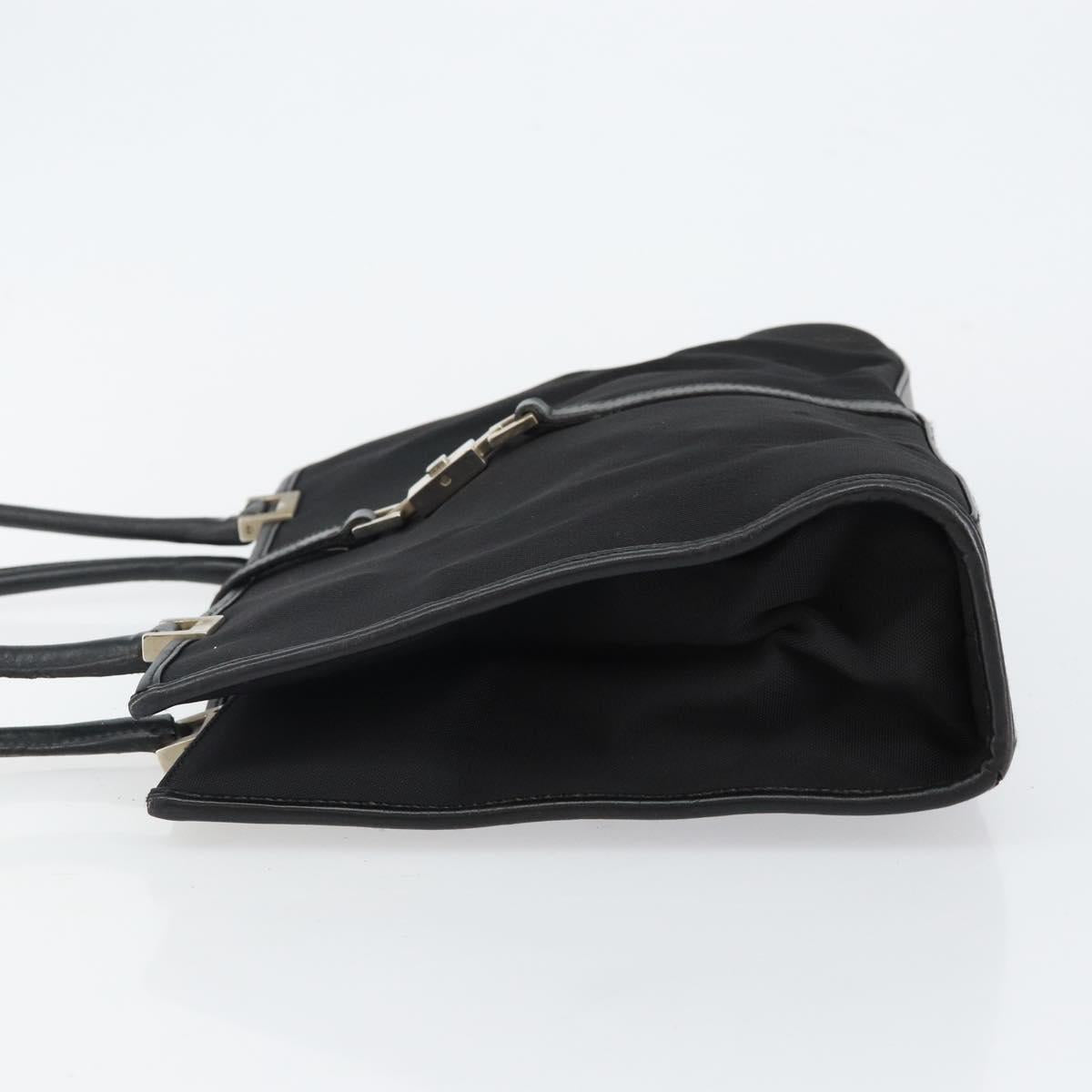 GUCCI Jackie Shoulder Bag Nylon Black Silver 002 1073 3444 Auth bs29509