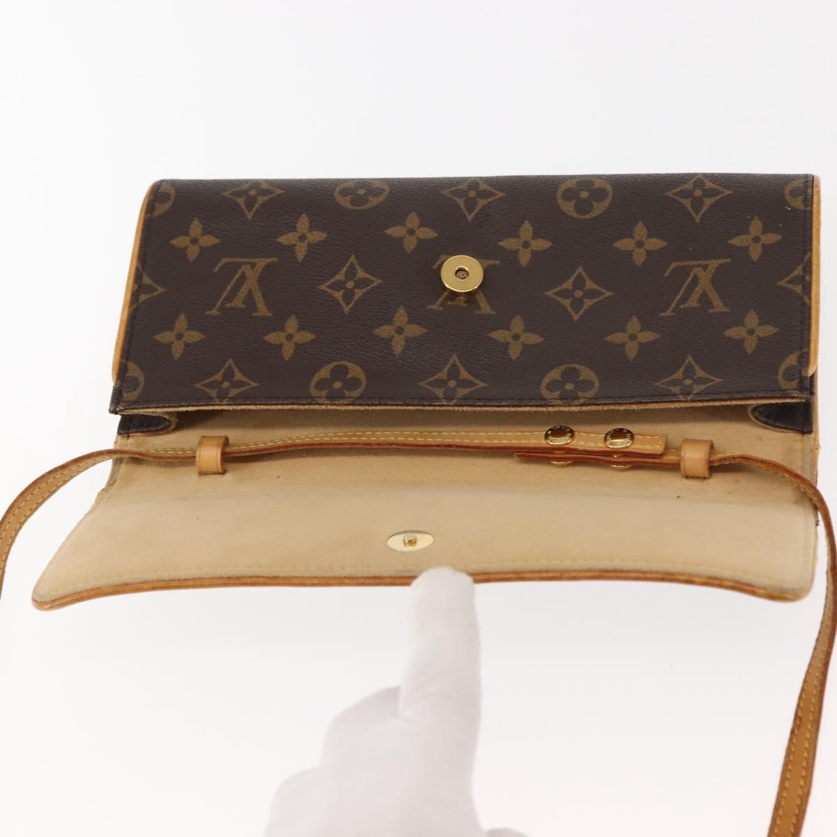 LOUIS VUITTON Monogram Pochette Twin GM Shoulder Bag M51852 LV Auth bs29514