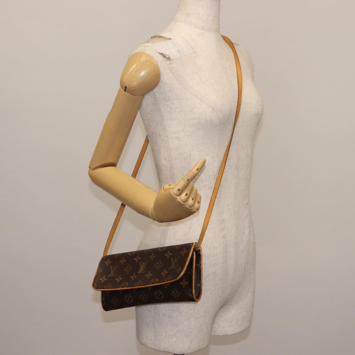 LOUIS VUITTON Monogram Pochette Twin GM Shoulder Bag M51852 LV Auth bs29514