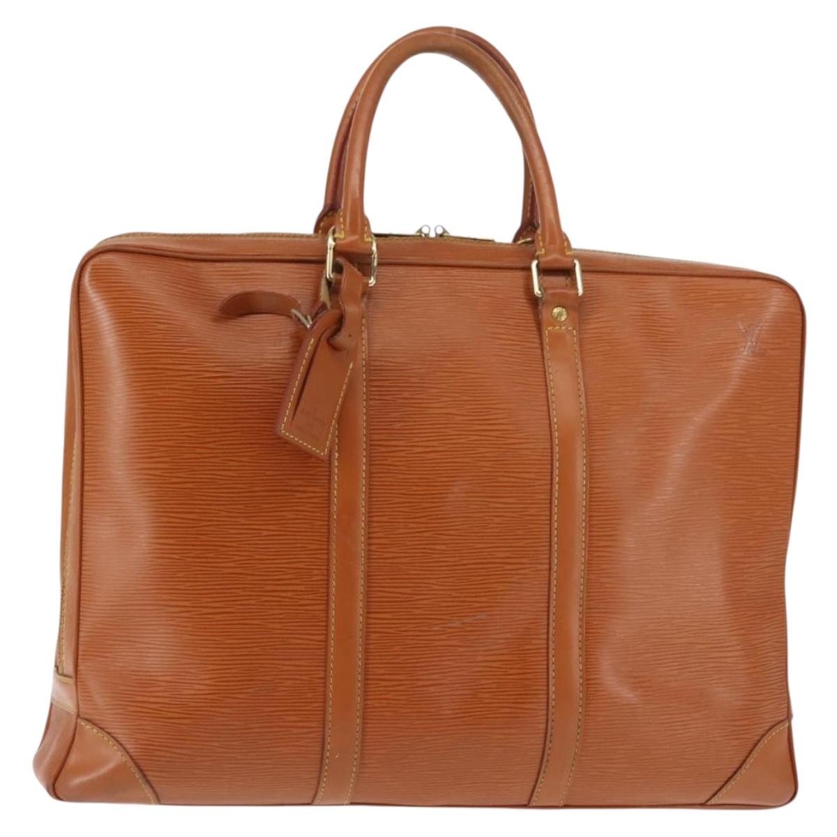 LOUIS VUITTON Epi Porte Documents Voyage Bag Zipangu Gold M54478 Auth bs29515