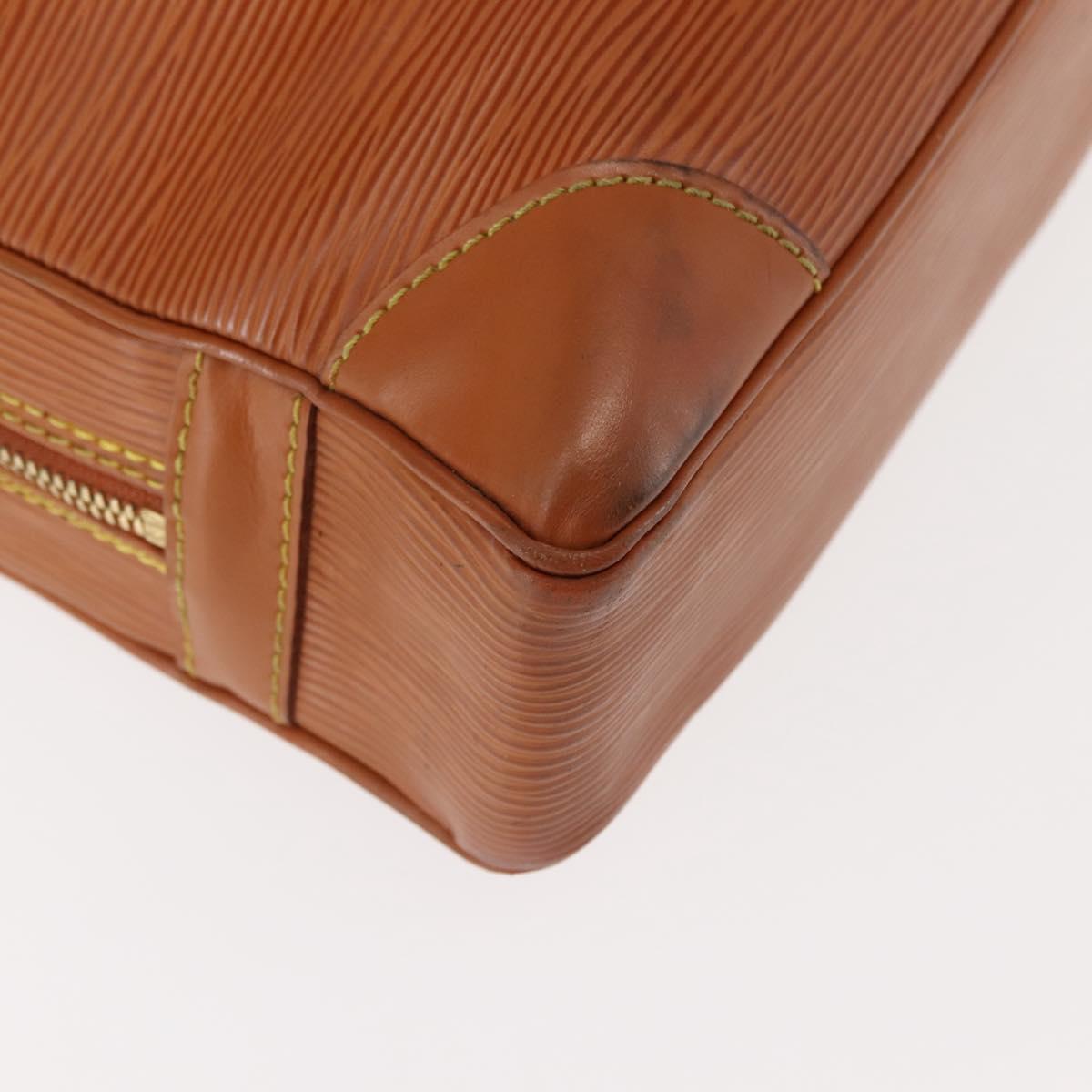 LOUIS VUITTON Epi Porte Documents Voyage Bag Zipangu Gold M54478 Auth bs29515