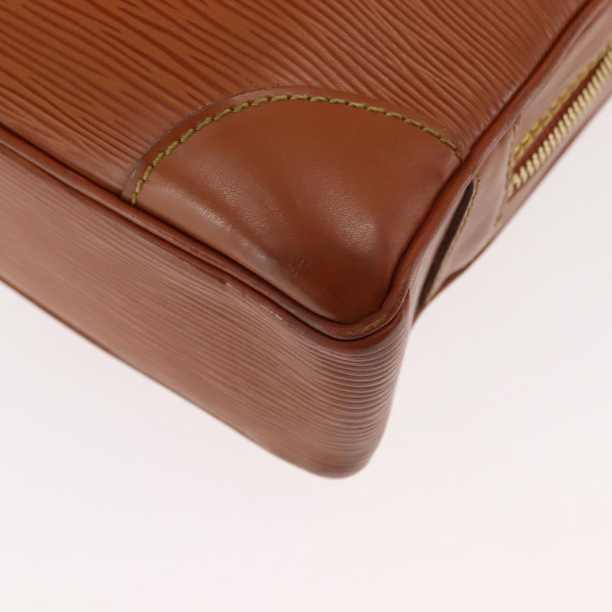 LOUIS VUITTON Epi Porte Documents Voyage Bag Zipangu Gold M54478 Auth bs29515